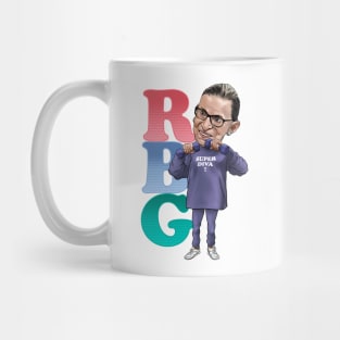 RBG Ruth Bader Ginsburg Workout Caricature Mug